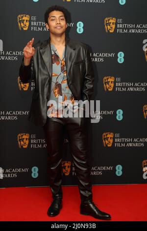 London, UK, 12th Mar 2022, American actor Chnace Perdomo attends the British Academy Film Awards Nominees' Reception. Stock Photo