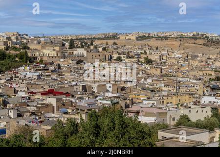 Fez or Fes Is A City In Northern Inland Morocco And The Capital Of The Fes-Meknes Administrative Region. Stock Photo