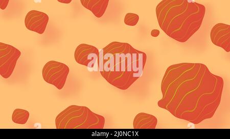 Floating colorful 3D rock shape on background, abstract multicolored geometric shapes. Stock Photo