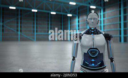 Humanoid Robot Industry Hall Stock Photo - Alamy