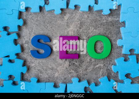 Search Engine Optimization ranking concept Stock Photo