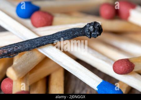 Pile of safety match sticks Stock Photo