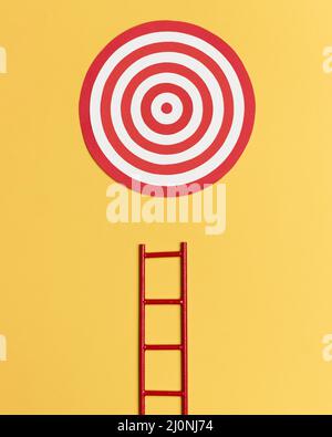 Ladder reach target setted . High quality and resolution beautiful photo concept Stock Photo