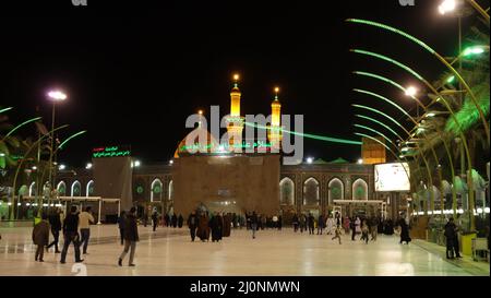 karbala, Iraq - february 23, 2015: photo of imam husien shrinei in karbala city Stock Photo