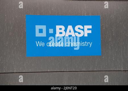 Bureaus of the world's largest chemical company BASF SE ( Badische Anilin- und Sodafabrik ) seen in the Parstadt Schwabing in Munich, Germany. (Photo by Alexander Pohl/Sipa USA) Stock Photo