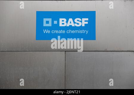 Bureaus of the world's largest chemical company BASF SE ( Badische Anilin- und Sodafabrik ) seen in the Parstadt Schwabing in Munich, Germany. (Photo by Alexander Pohl/Sipa USA) Stock Photo