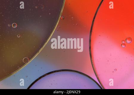abstract photo of oil drops in water Stock Photo