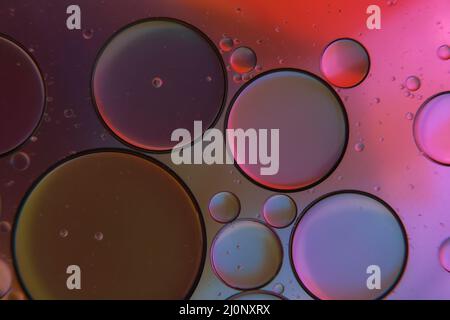 abstract photo of oil drops in water Stock Photo
