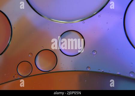 abstract photo of oil drops in water Stock Photo