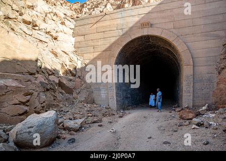 Abandoned Choum tunnel of Mauritanian railway, Mauritania Stock Photo