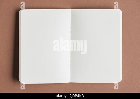 Open blank book colored background . High quality and resolution beautiful photo concept Stock Photo