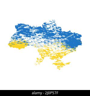 Silhouette of Ukraine country map. Ukraine, pray for Ukraine, save Ukraine Stock Vector