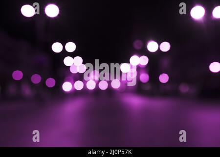 Pink bokeh light street . High quality and resolution beautiful photo concept Stock Photo