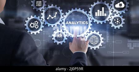 Analytics Data Analysis Strategy Statistic Concept. Stock Photo