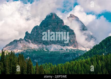Storm clouds over the Dolomites Stock Photo