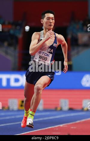 Sanghyeok Woo of Korea competes in high jump during the Stars in ...