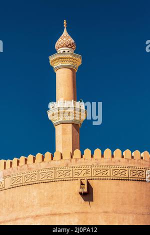 View of the Qaboos Mosque in Nizwa Stock Photo