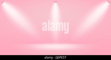 3d mockup with pink pastel background for promotion design. Product display presentation. Stand show cosmetic product. Abstract scene background Stock Vector