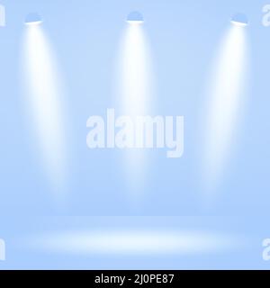 Light blue pastel background with empty space for text or advertising product presentation. Empty studio minimal vector background. Blue vector Stock Vector