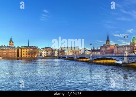 View of Gamla Stan  and Riddarholme, Stockholm, Sweden Stock Photo