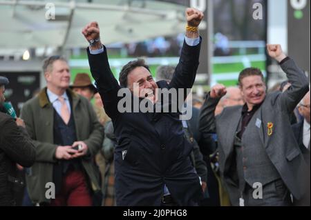 Cheltenum Races Winning trainer Henry De Bromhead and winning jockey Darragh O'Keeffe ...