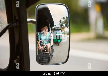 Motorcycle mirror reflection hi-res stock photography and images - Alamy