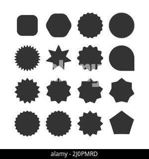 Set of vector bubbles of various stickers. Stock Vector