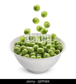 Green peas isolated on white background Stock Photo