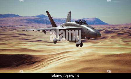 American military plane over the desert Stock Photo