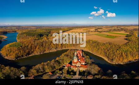 Panoramic view on Czocha Castle, Poland Stock Photo