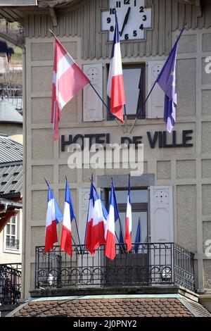 Hôtel de Ville. Saint-Gervais-les-Bains. Haute-Savoie. Auvergne-Rhône-Alpes. Haute-Savoie. France. Stock Photo