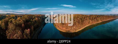 Panoramic view on Czocha Castle, Poland Stock Photo