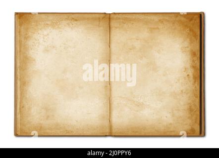 Old grunge open notebook Stock Photo