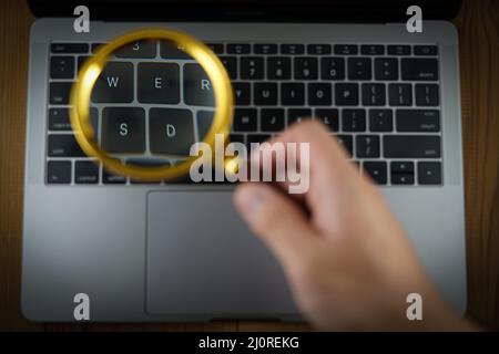 Keyboard image of stylish laptop Stock Photo