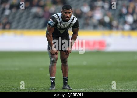 Joe Lovodua (14) of Hull FC during the game in, on 3/20/2022. (Photo by David Greaves/News Images/Sipa USA) Credit: Sipa USA/Alamy Live News Stock Photo