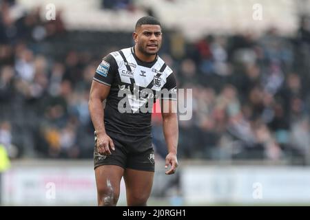 Joe Lovodua (14) of Hull FC during the game in, on 3/20/2022. (Photo by David Greaves/News Images/Sipa USA) Credit: Sipa USA/Alamy Live News Stock Photo