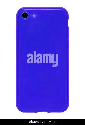 silicone case for phone isolated on white background Stock Photo