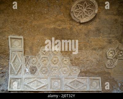 Stucco relief detail of the cryptoporticus, Casa del Criptoportico, Pompeii Stock Photo