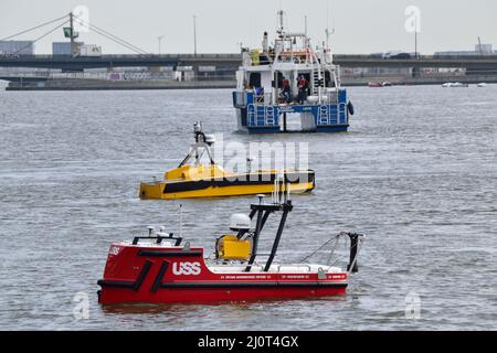 Usv Container L3Harris CW79 Uncrewed Surface Vessel (USV) operating in the Royal ...