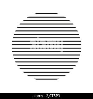 Abstract linear circle element. Lines in circular shape. Vector isolated on white. Stock Vector