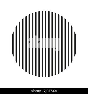 Abstract linear circle element. Lines in circular shape. Vector isolated on white. Stock Vector