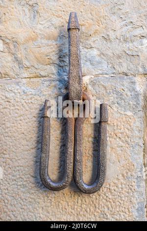 Old Horses Wall Tether in the Centro Storico in Florence Italy Stock Photo