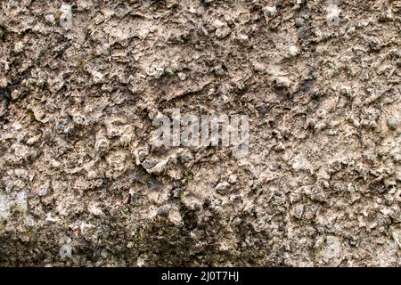 Wall facade as natural background, discolored dirty plaster Stock Photo