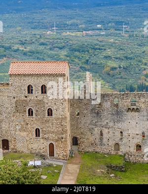 Despots Palace, Mystras, Peloponnese, Greece Stock Photo