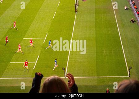 Italians scoring their match leveling try Stock Photo