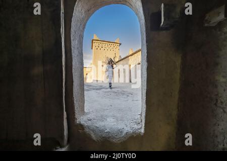 Historic Fortified Residence Of Kasbah Amridil in Morocco, Africa Stock Photo