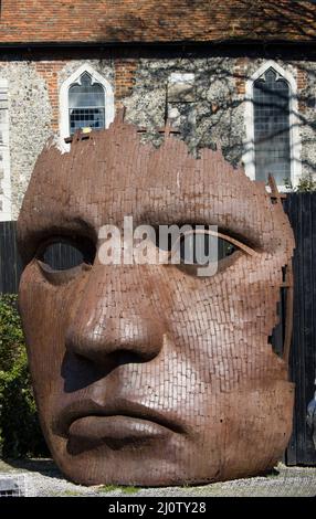 Bulkhead Sculpture Canterbury Kent Stock Photo