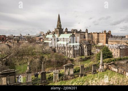 Glasgow Cathedral a medieval Gothic architecture building in Castle St Glasgow close to the Necropolis and Infirmary. Stock Photo