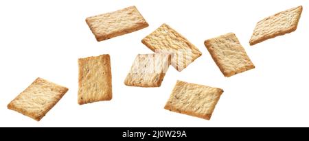 Crispbread, italian snack cookies isolated on white background Stock Photo