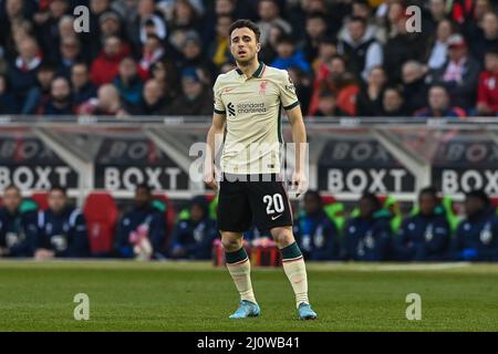 Diogo Jota #20 of Liverpool during the game in ,  on 3/20/2022. (Photo by Craig Thomas/News Images/Sipa USA) Stock Photo